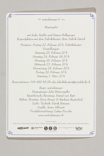 Peter Muster - Anna Albisetti & Franziska Burkhardt - 