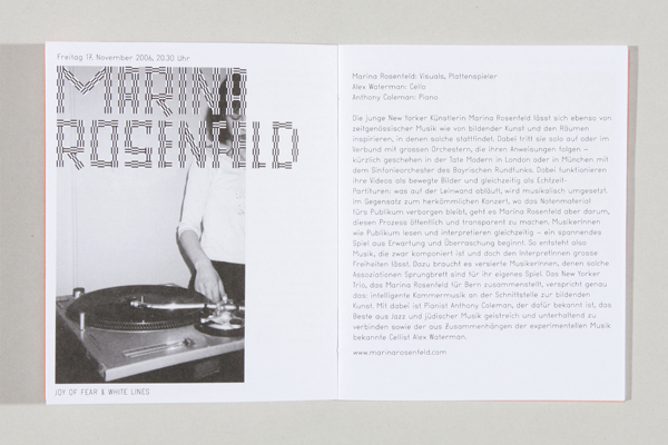 Peter Muster - Anna Albisetti & Franziska Burkhardt - Taktlos 06, Programmheft