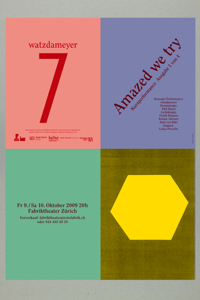 Peter Muster - Anna Albisetti & Franziska Burkhardt - Plakat Performance 1, A1