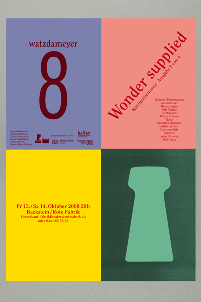 Peter Muster - Anna Albisetti & Franziska Burkhardt - Plakat Performance 2, A1
