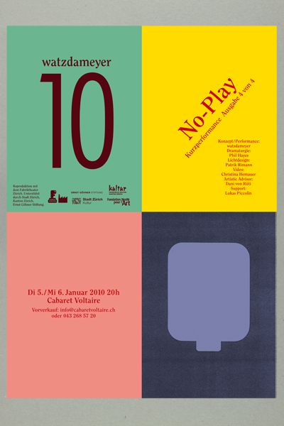 Peter Muster - Anna Albisetti & Franziska Burkhardt - Plakat Performance 4, A1